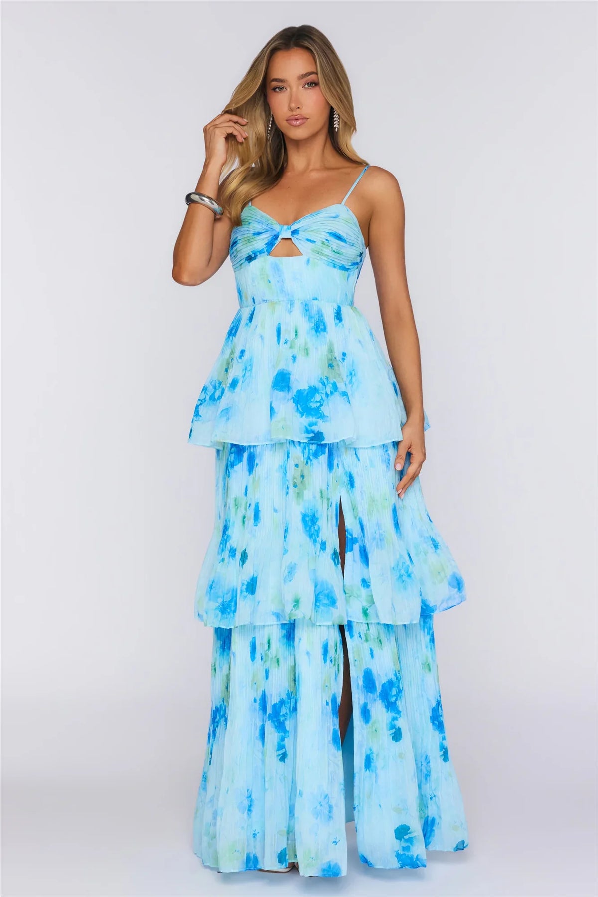 Pretty Little Petals Maxi Dress Blue