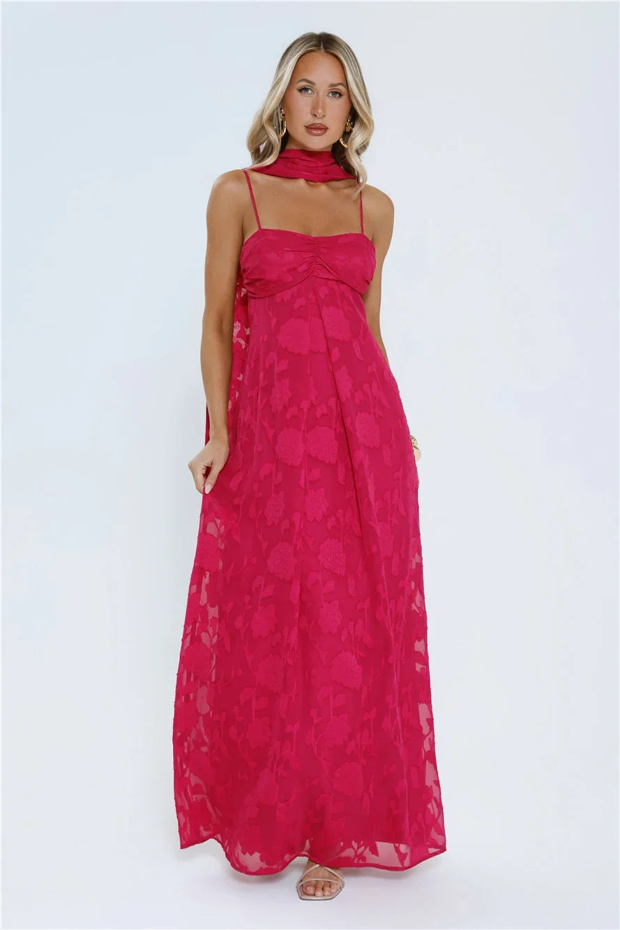 Flirt With Fire Maxi Dress Pink
