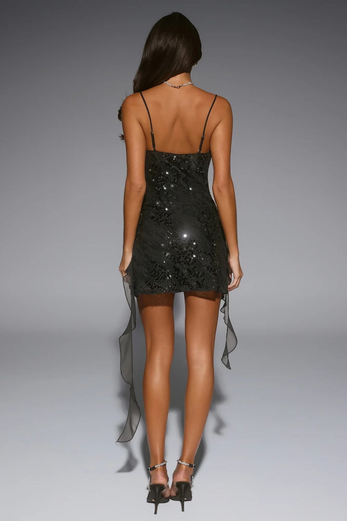 Glitter Glaze Sequin Mini Dress Black