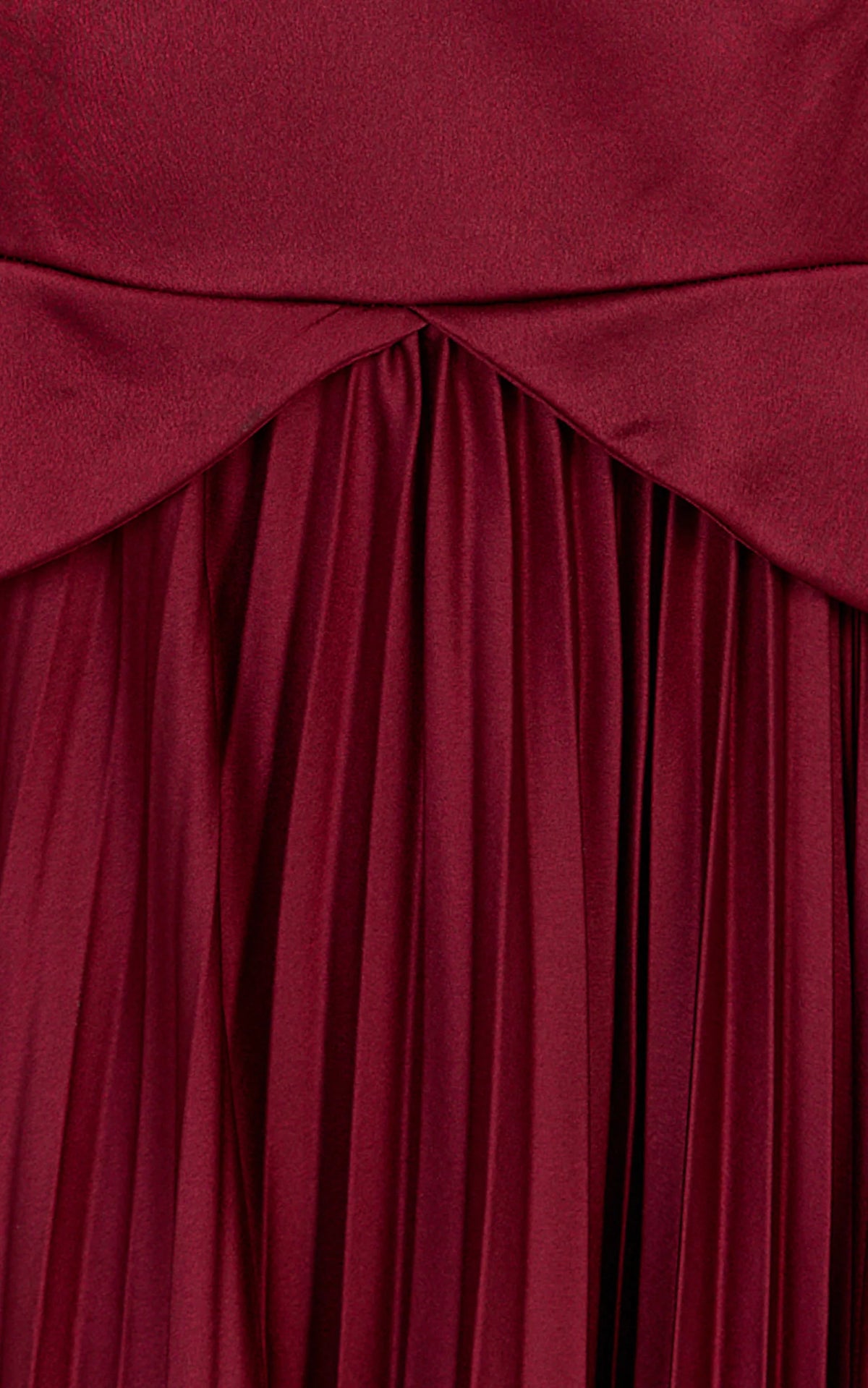 Shay Maxi Dress - Sweetheart Cut Out Pleated Dress in Wine