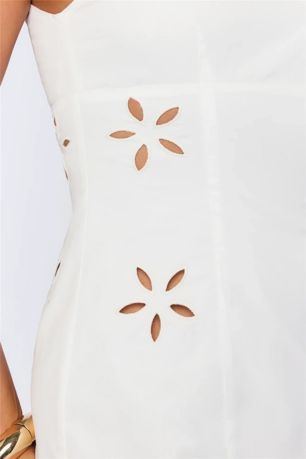 Flirt Factor High Mini Dress White