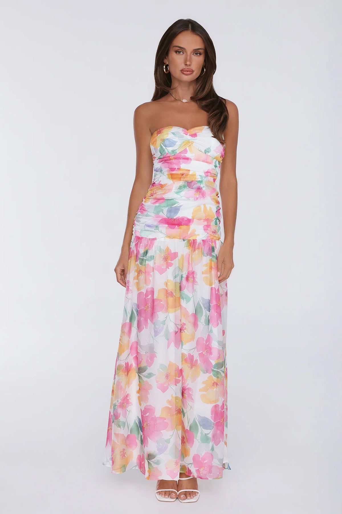 Pretty Much Perfect Strapless Maxi Dress Pink