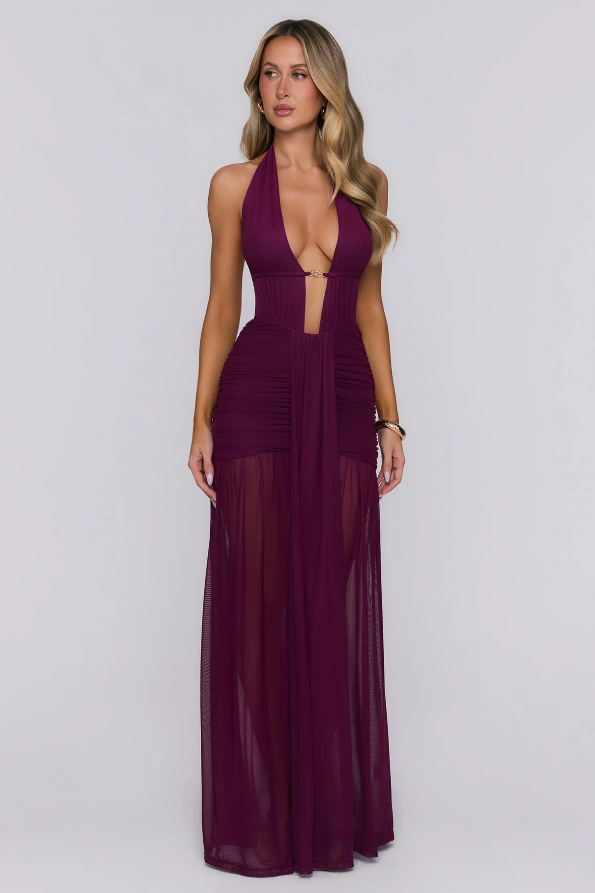 Adrianna Maxi Dress Plum