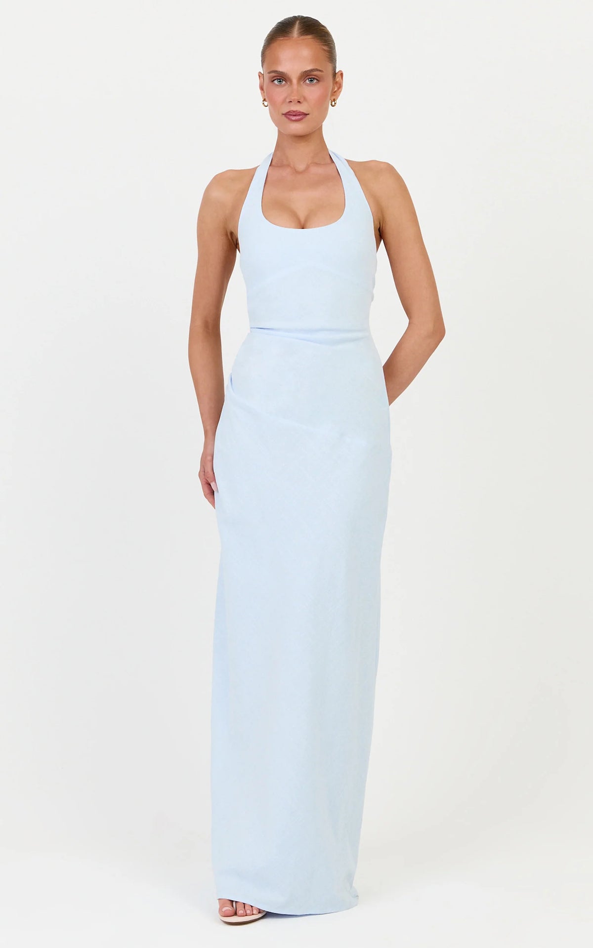 Breeze Maxi Dress - Halter Neck Maxi Dress in Pale Blue