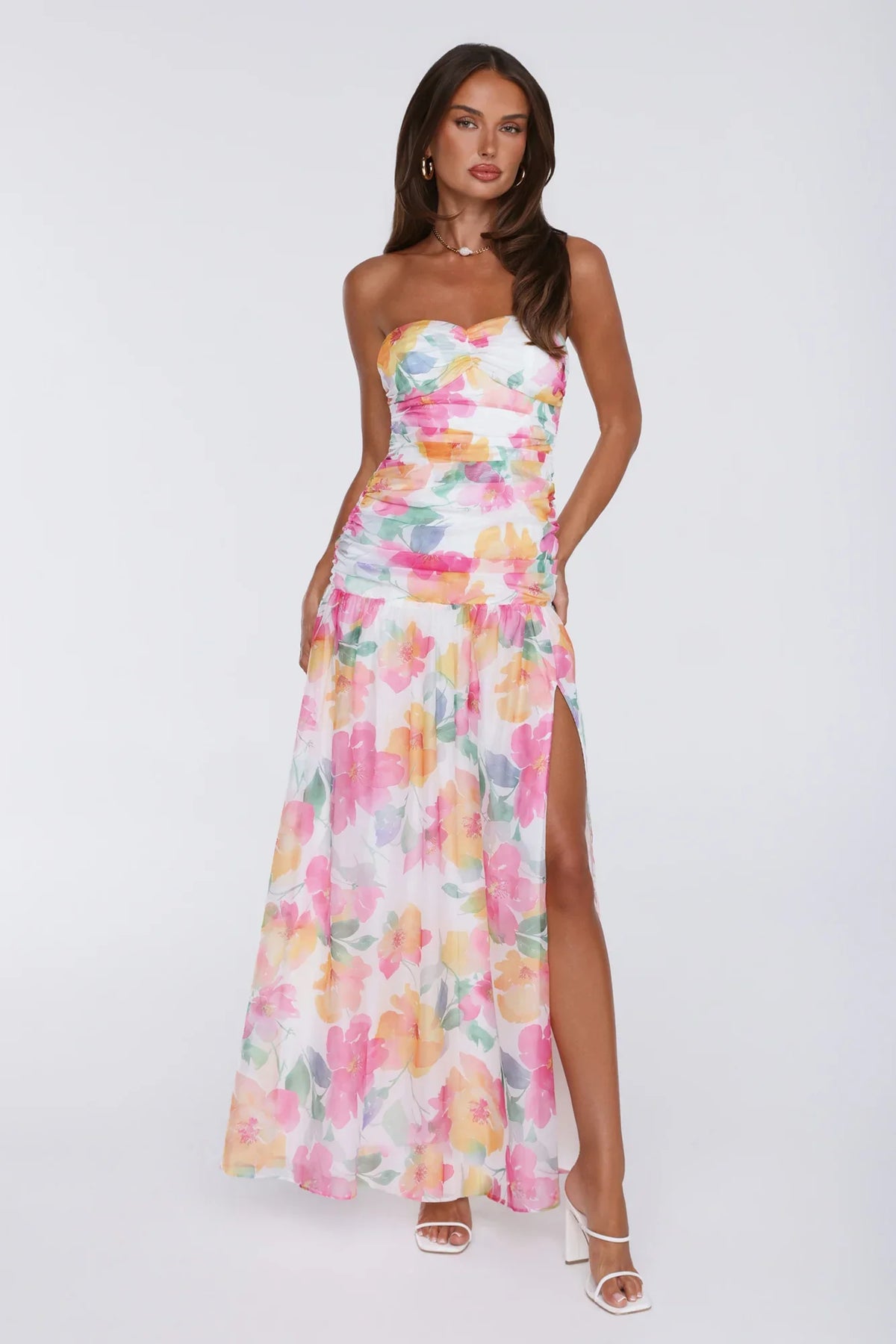 Pretty Much Perfect Strapless Maxi Dress Pink