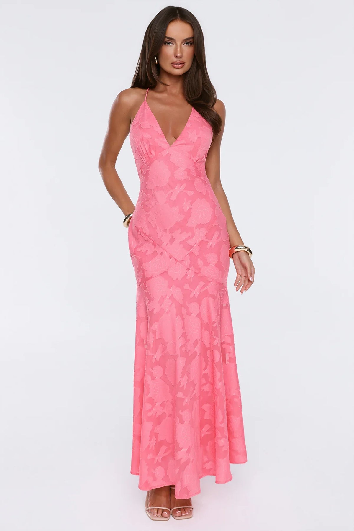 No Early Nights Maxi Dress Coral