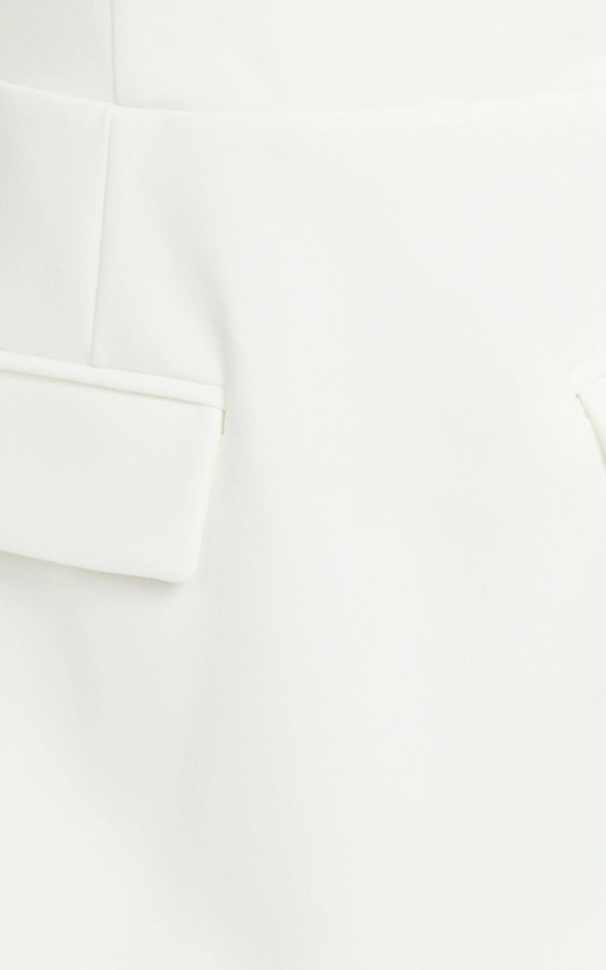 Carlson Mini Dress - High Neck Sleeve Cocoon Skirt Dress in White
