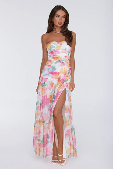 Pretty Much Perfect Strapless Maxi Dress Pink