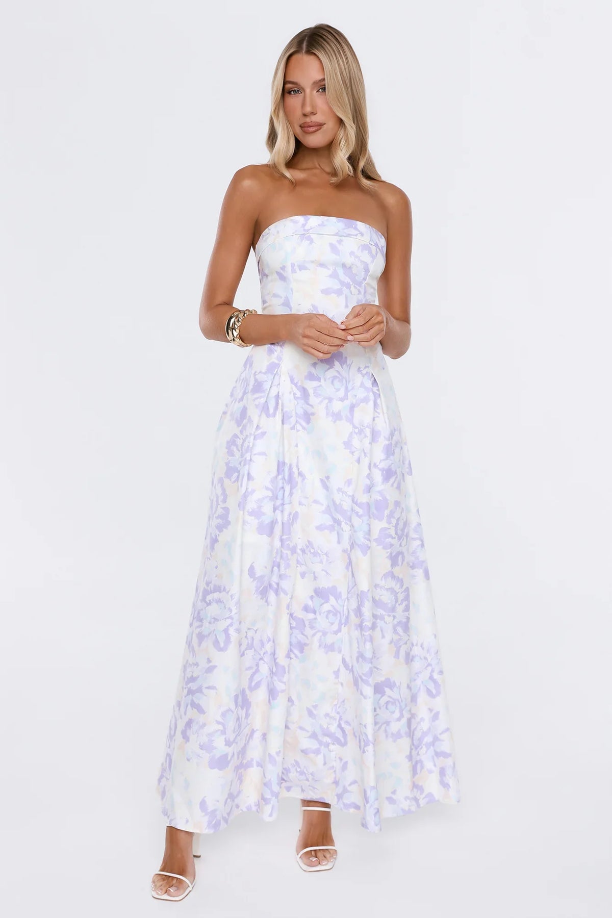 Simply Lovely Strapless Maxi Dress Lilac
