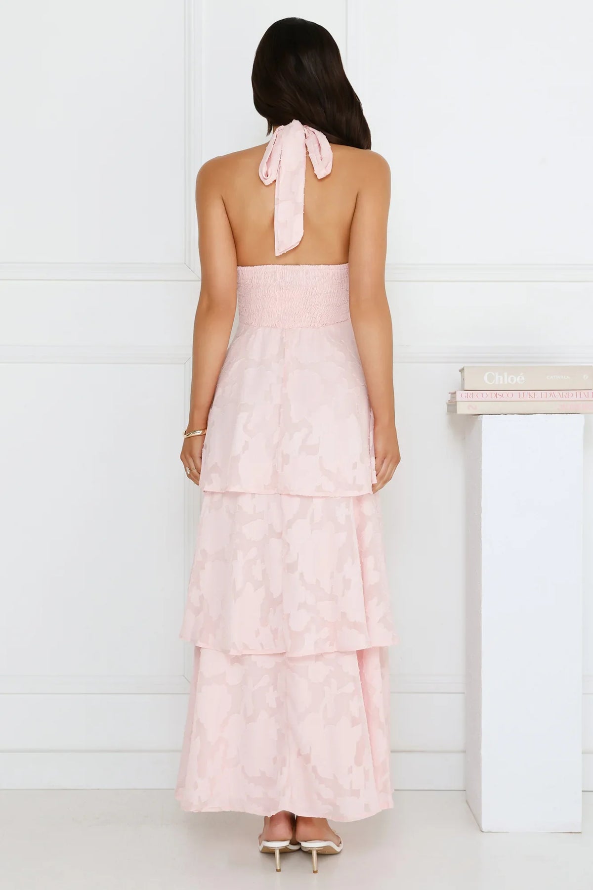 Island Sway Halter Maxi Dress Pink