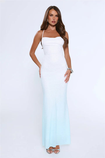 Glow From Moons Maxi Dress Blue