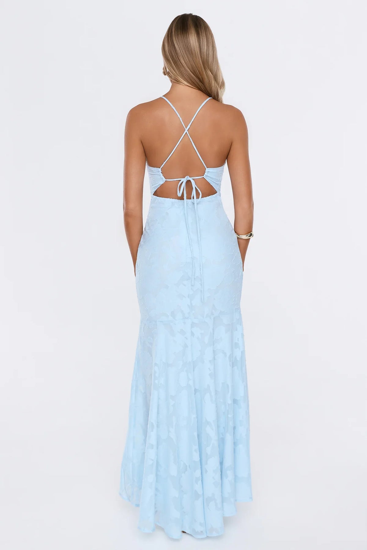 No Early Nights Maxi Dress Light Blue