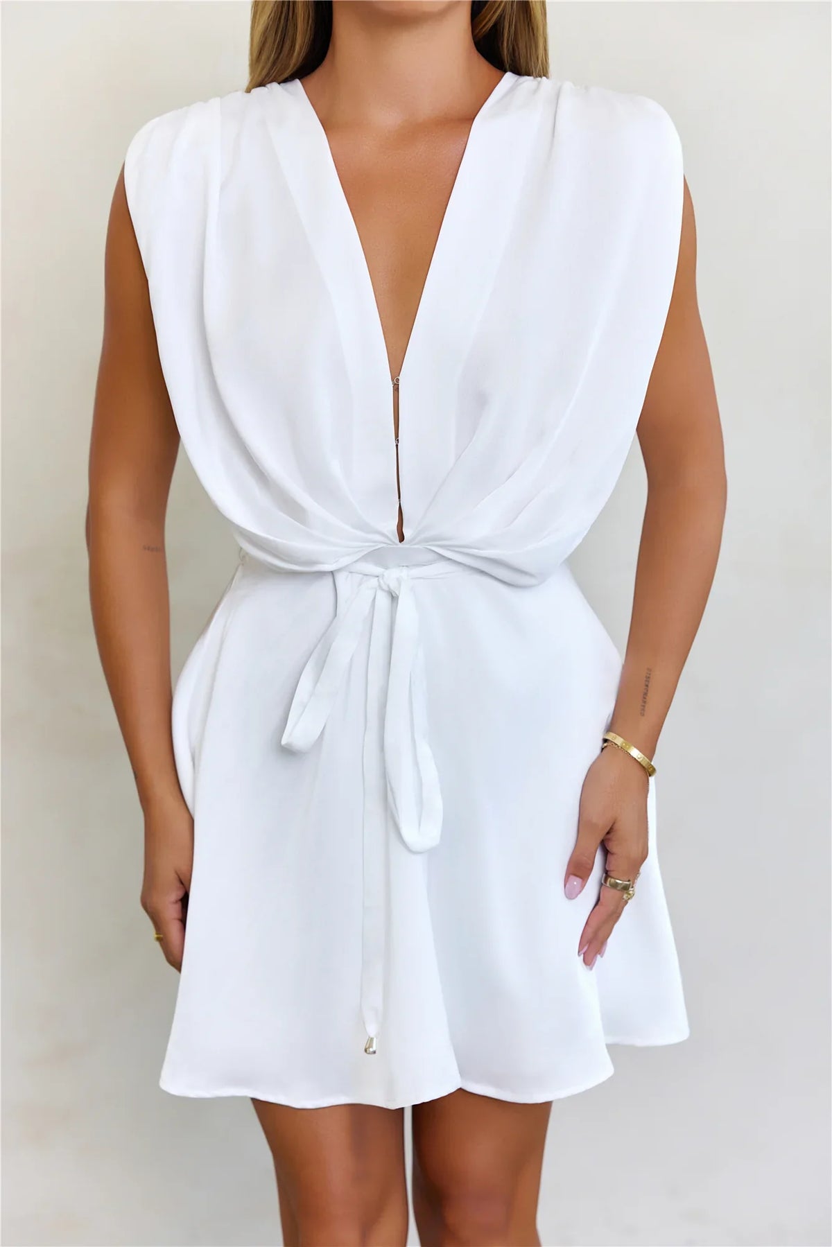 Elegant Muse Mini Dress White