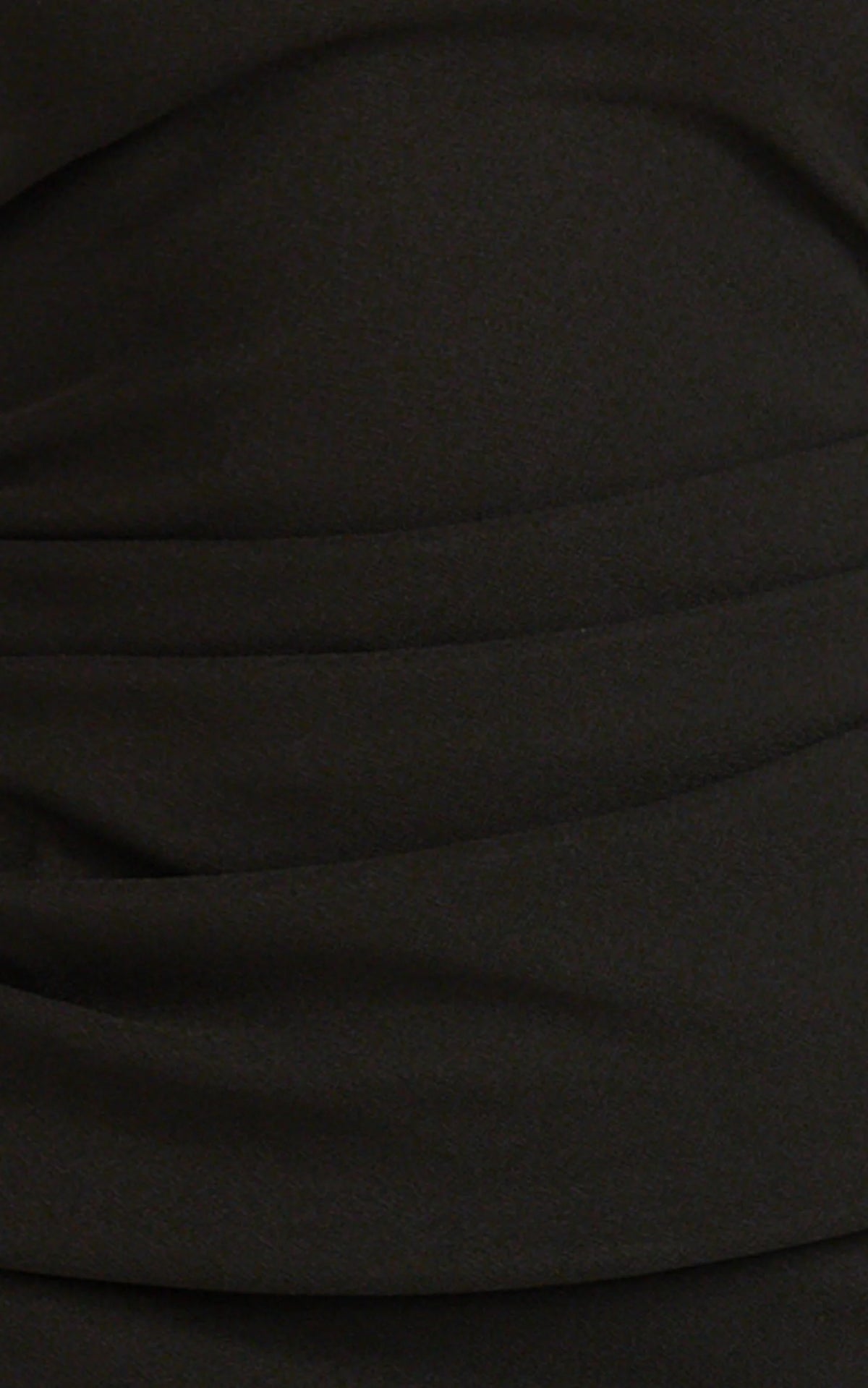 Lani Midi Dress - Scooped Neckline Draped Skirt Halter Dress in Black