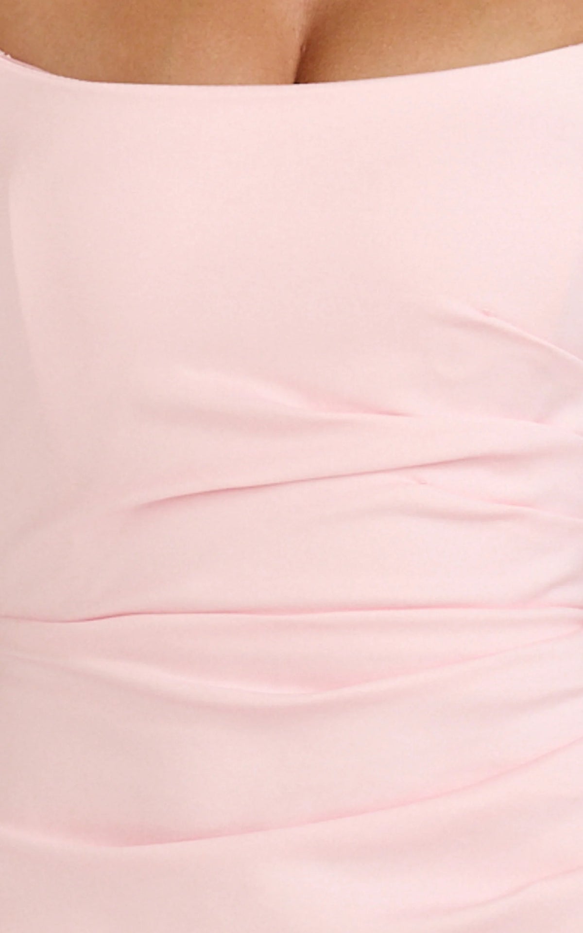 Pietra Mini Dress - Strapless Structured Dress in Soft Pink