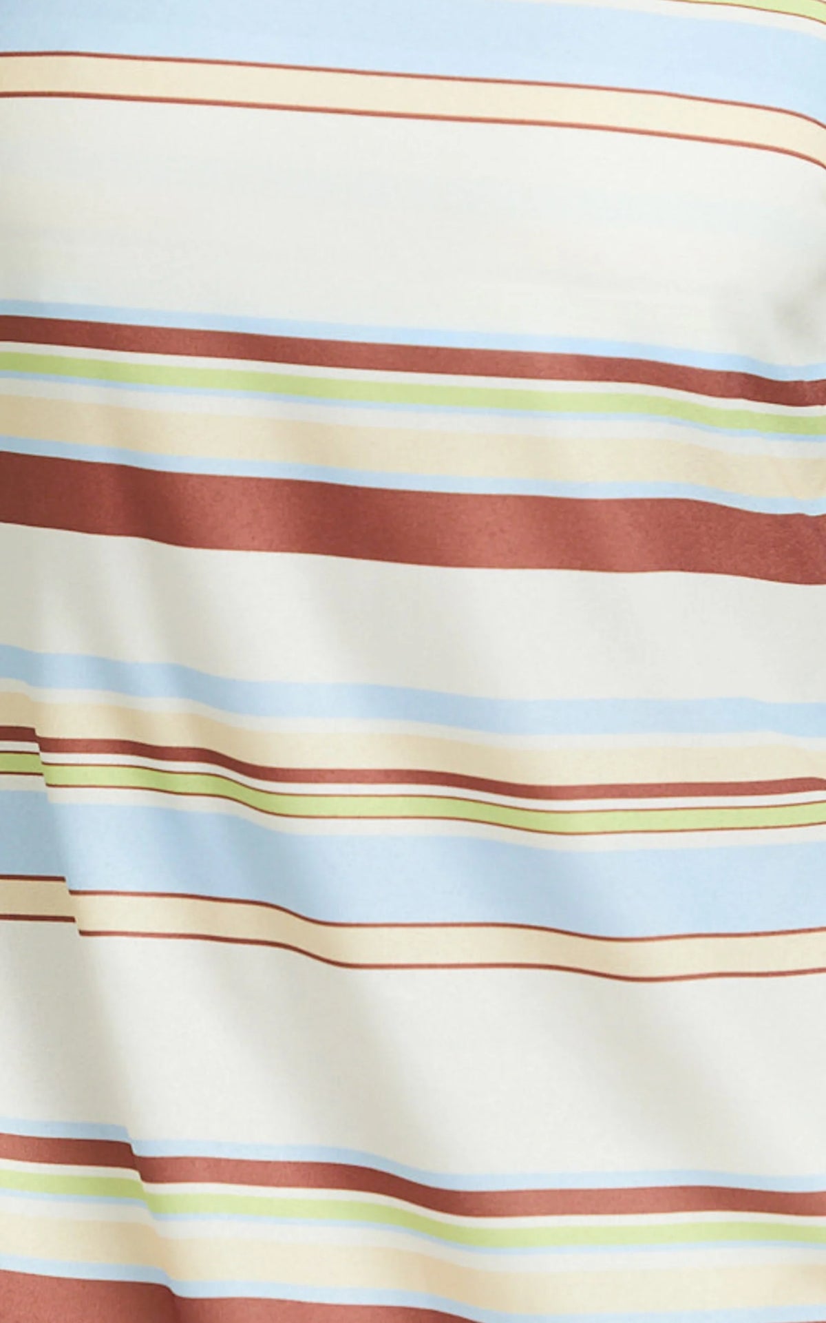 Yurika Maxi Dress - Square Neck Stripe Print Slip Dress in Choco Retro Stripe