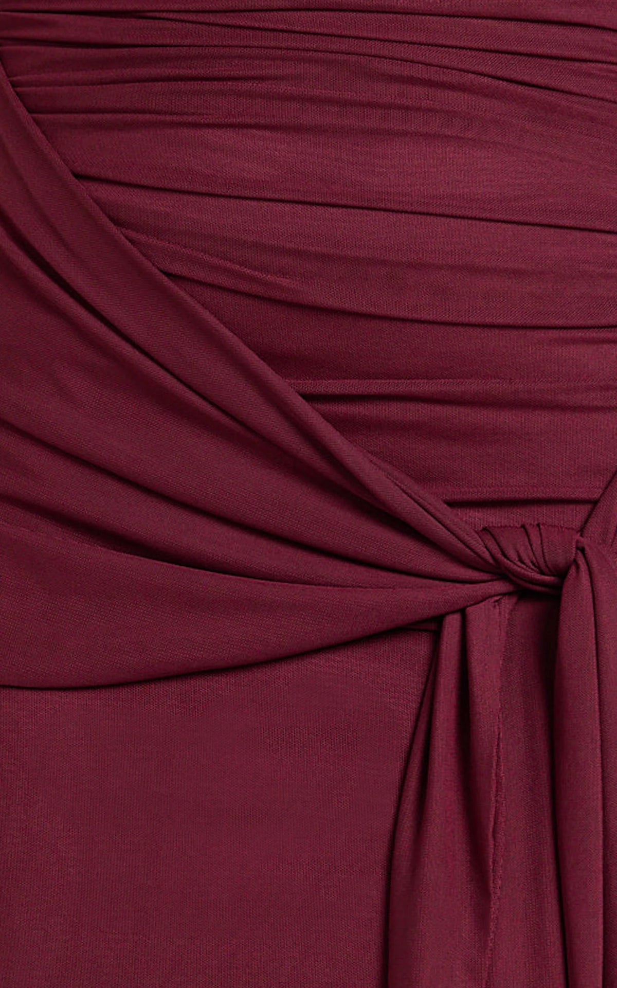 Nicolette Maxi Dress - Cape Sleeve Off Shoulder Dress in Wine