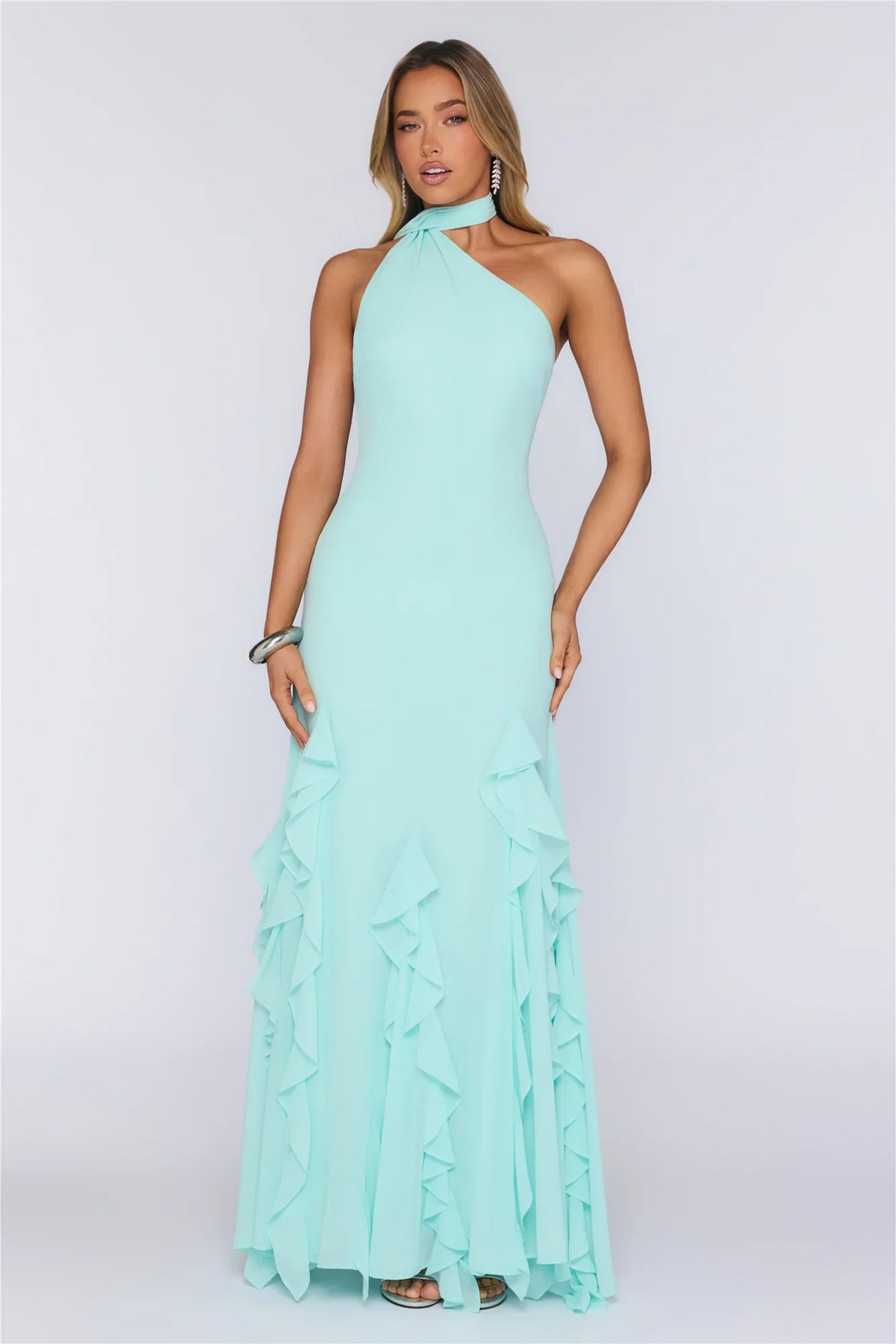 Prettiest Guest Wrap Neck Maxi Dress Sage