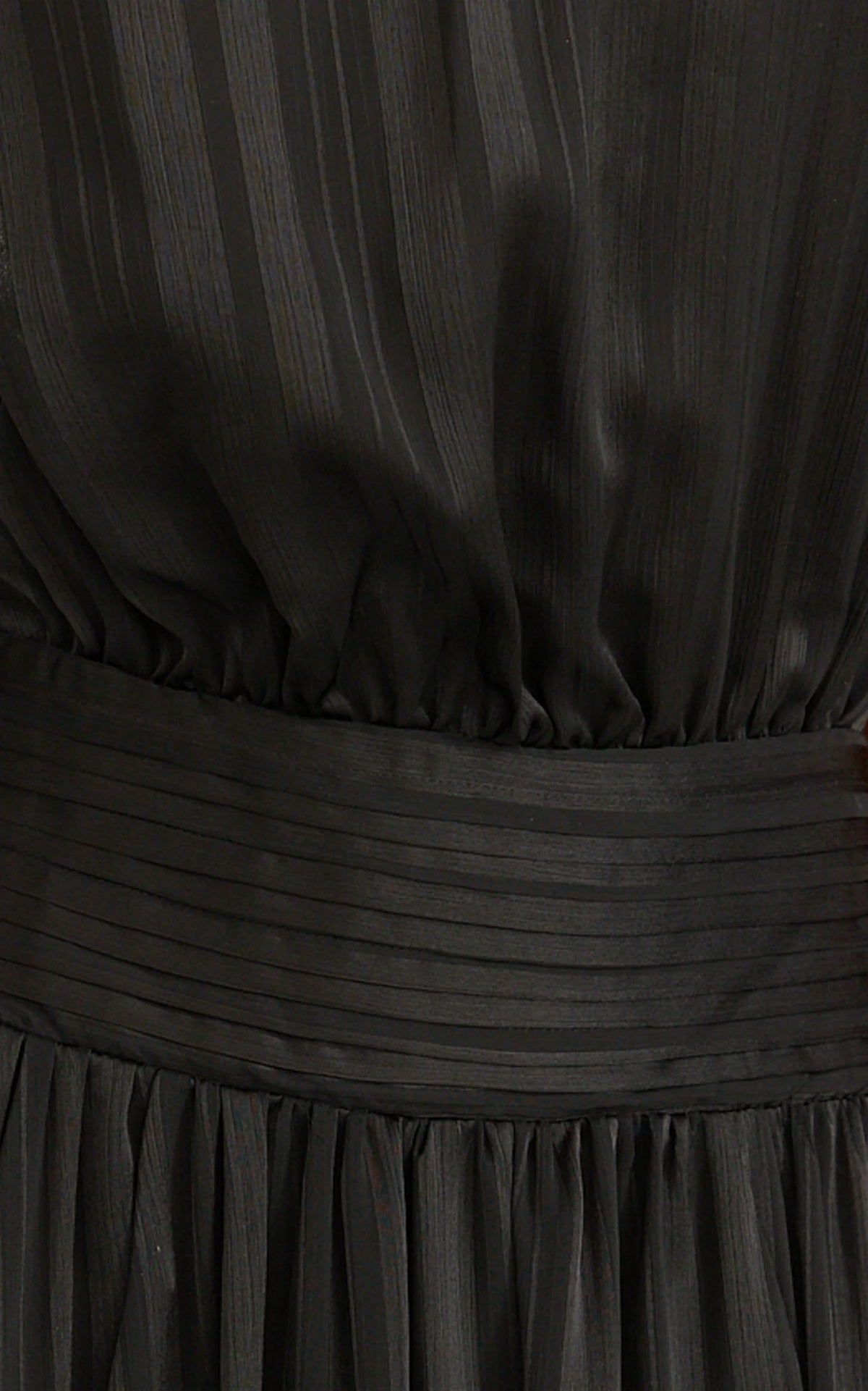 Mirabelle Maxi Dress - Scarf Neck Backless High Low Dress in Black