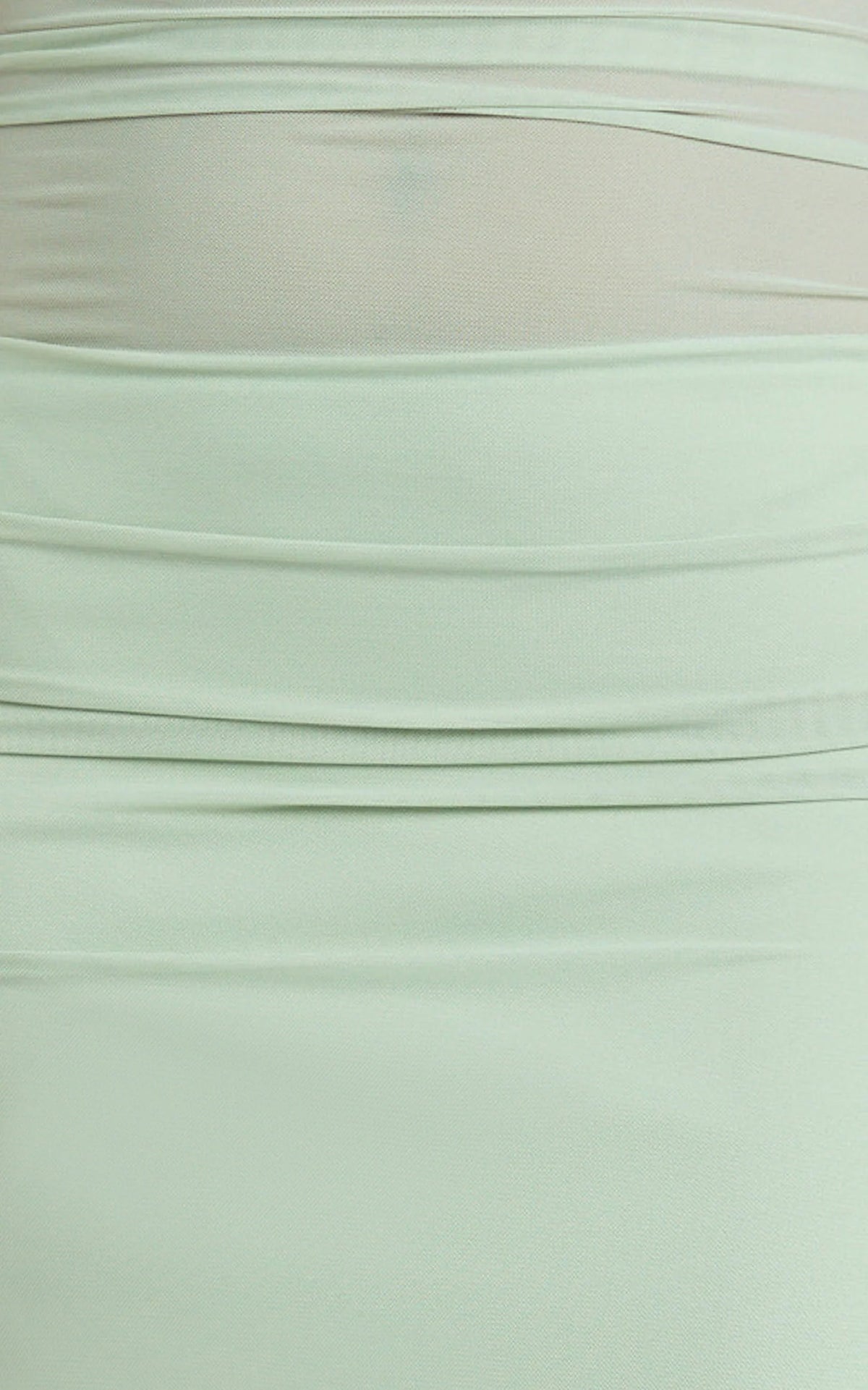 Almarie Midi Dress - Halter Neck Mesh Dress in Sage