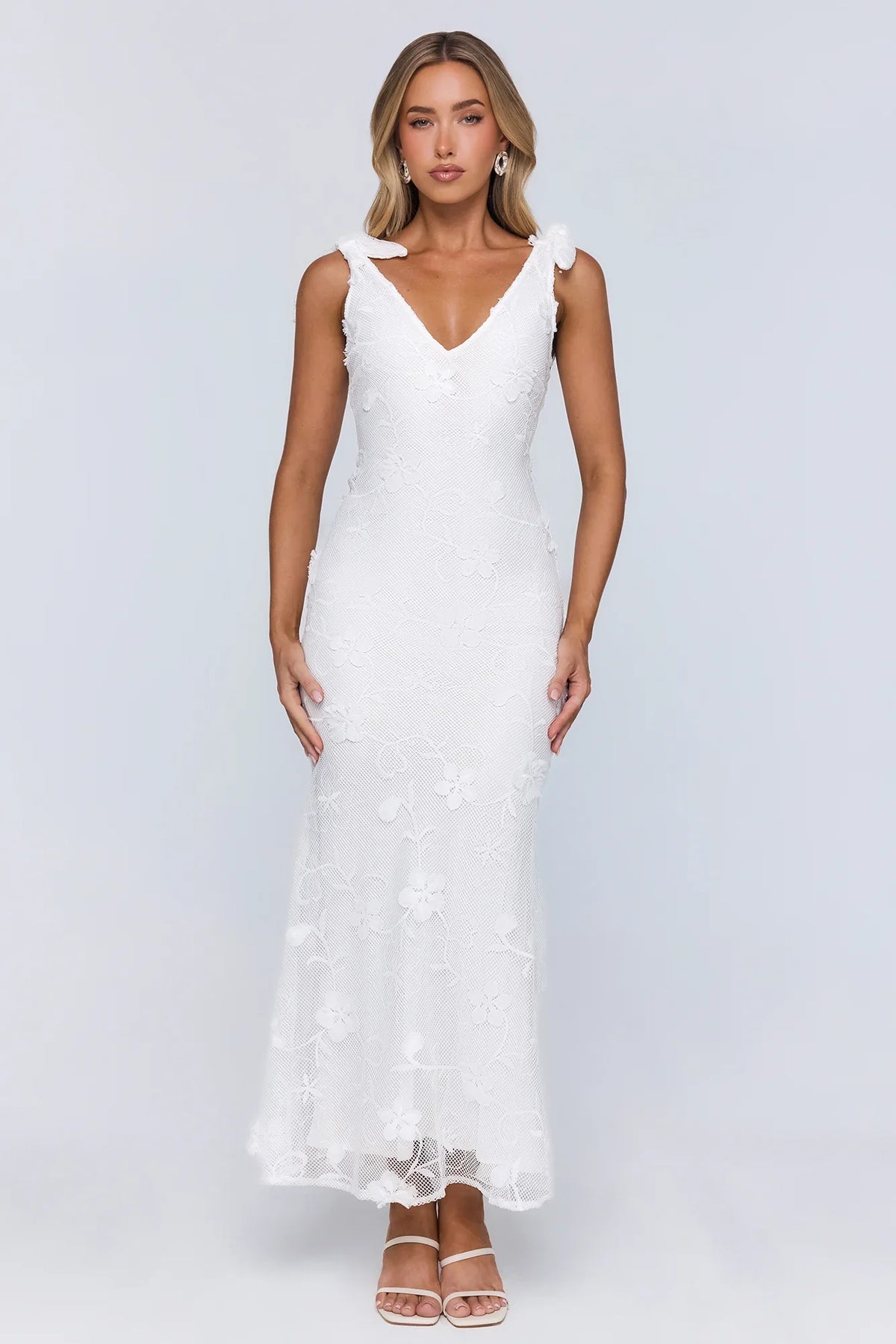 Poolside Summer Maxi Dress White