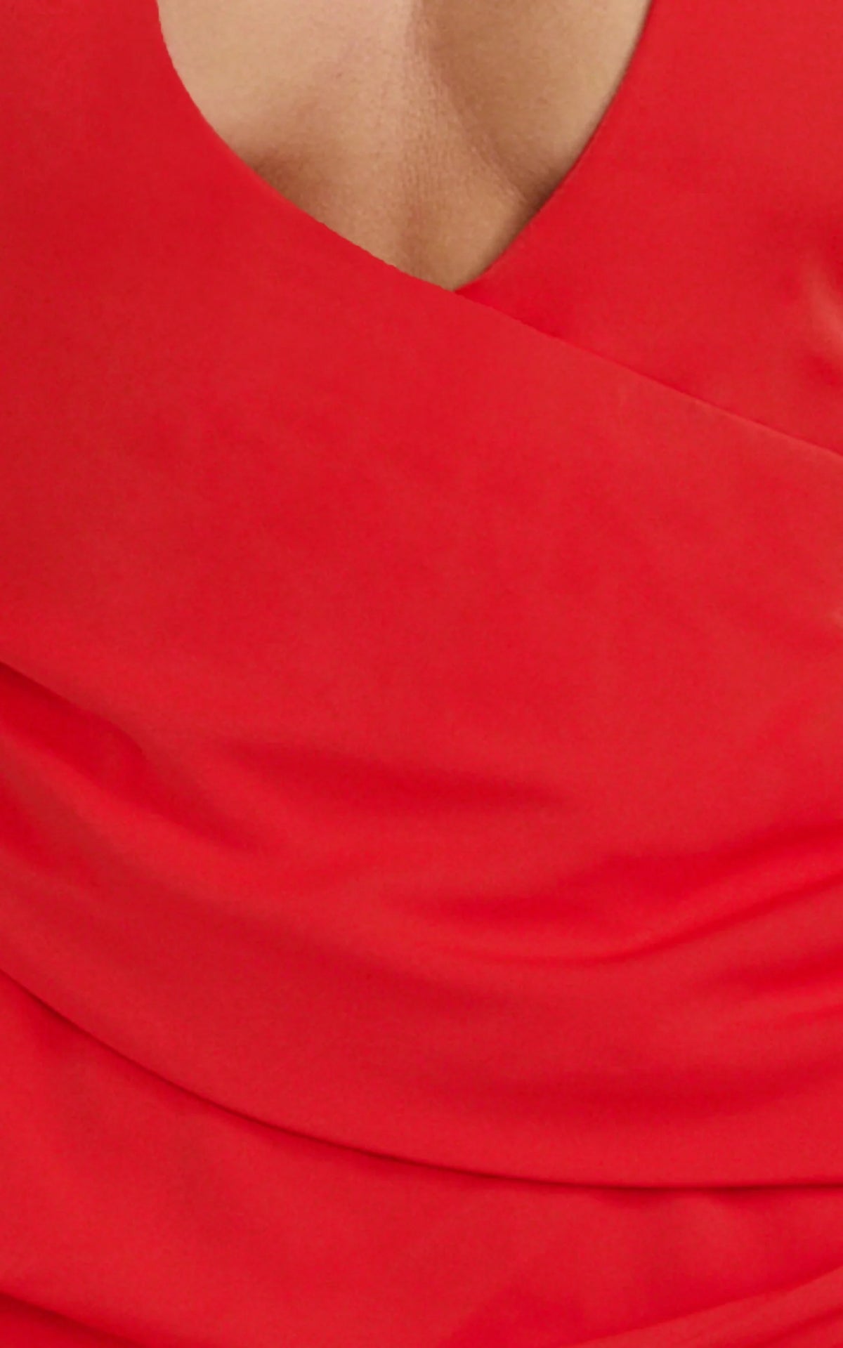 Vega Mini Dress - Halter Neck Drop Waist Dress in Red