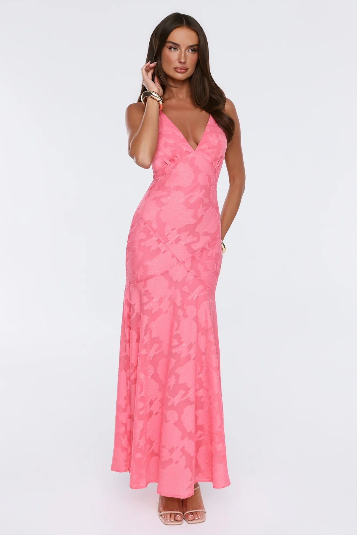 No Early Nights Maxi Dress Coral