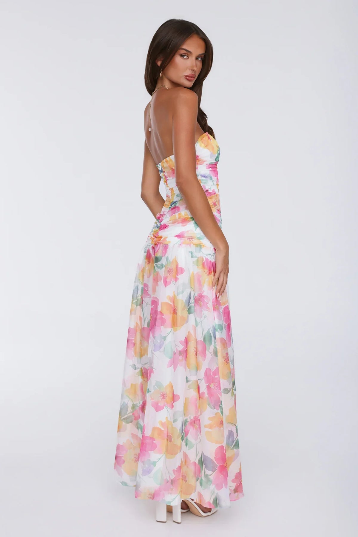 Pretty Much Perfect Strapless Maxi Dress Pink