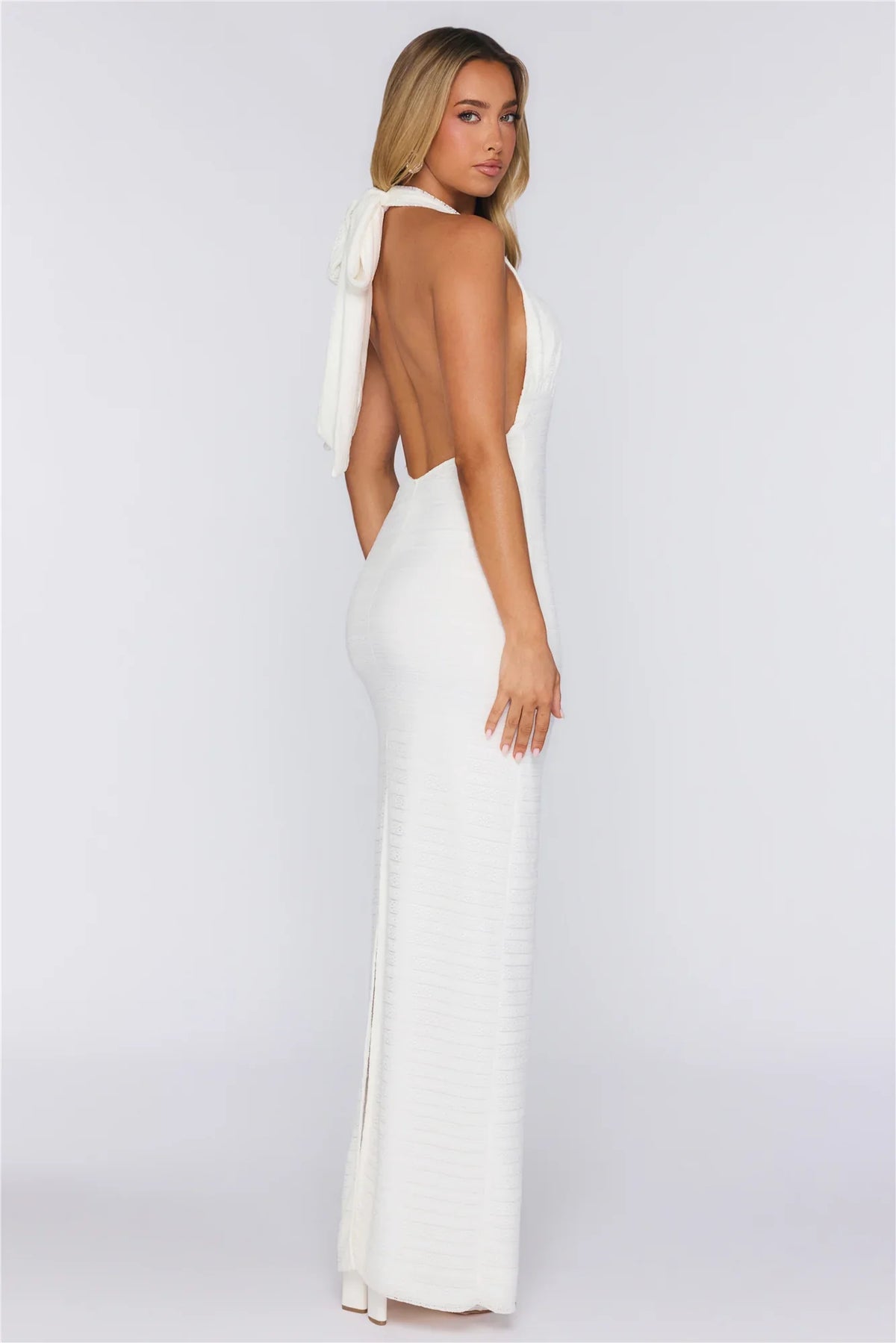 Chic By Day Halter Maxi Dress White