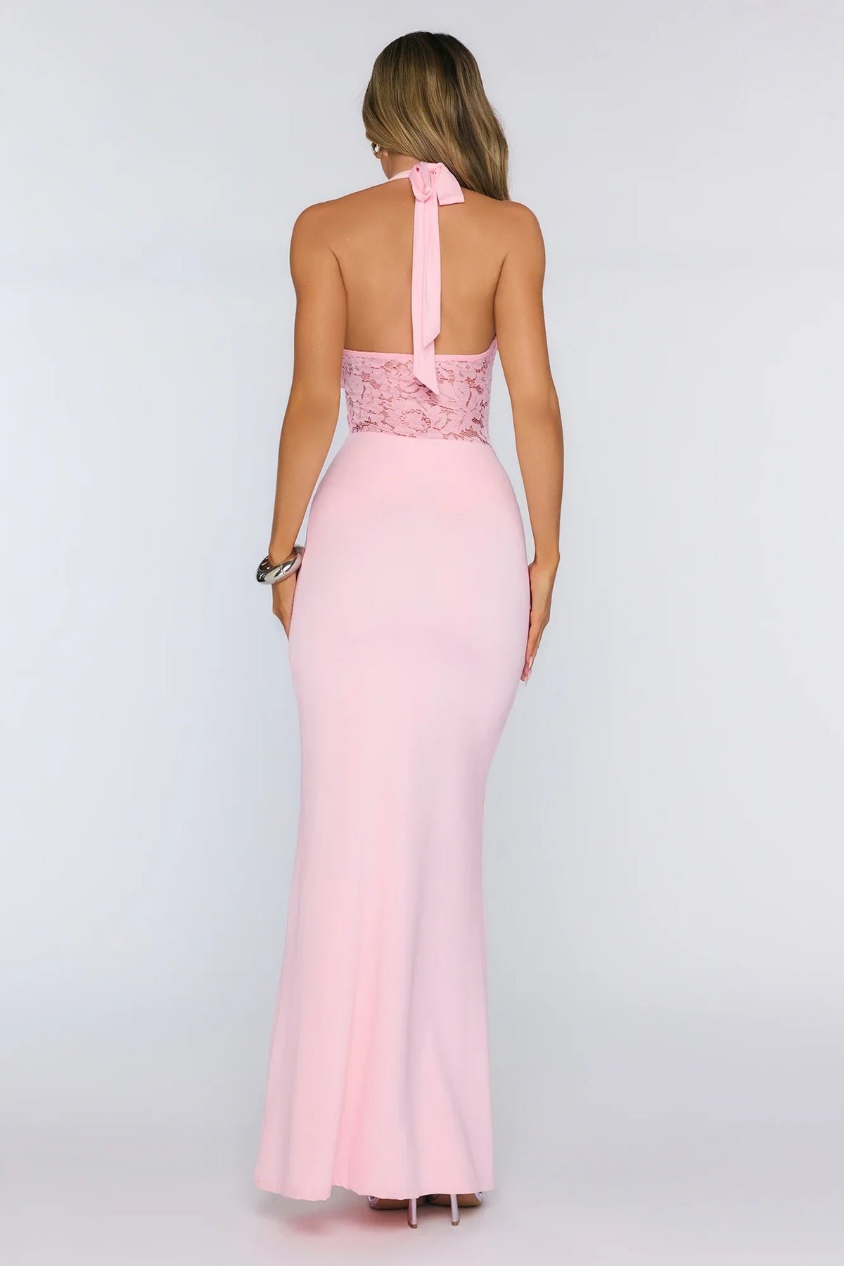 Always That Girl Halter Maxi Dress Pink
