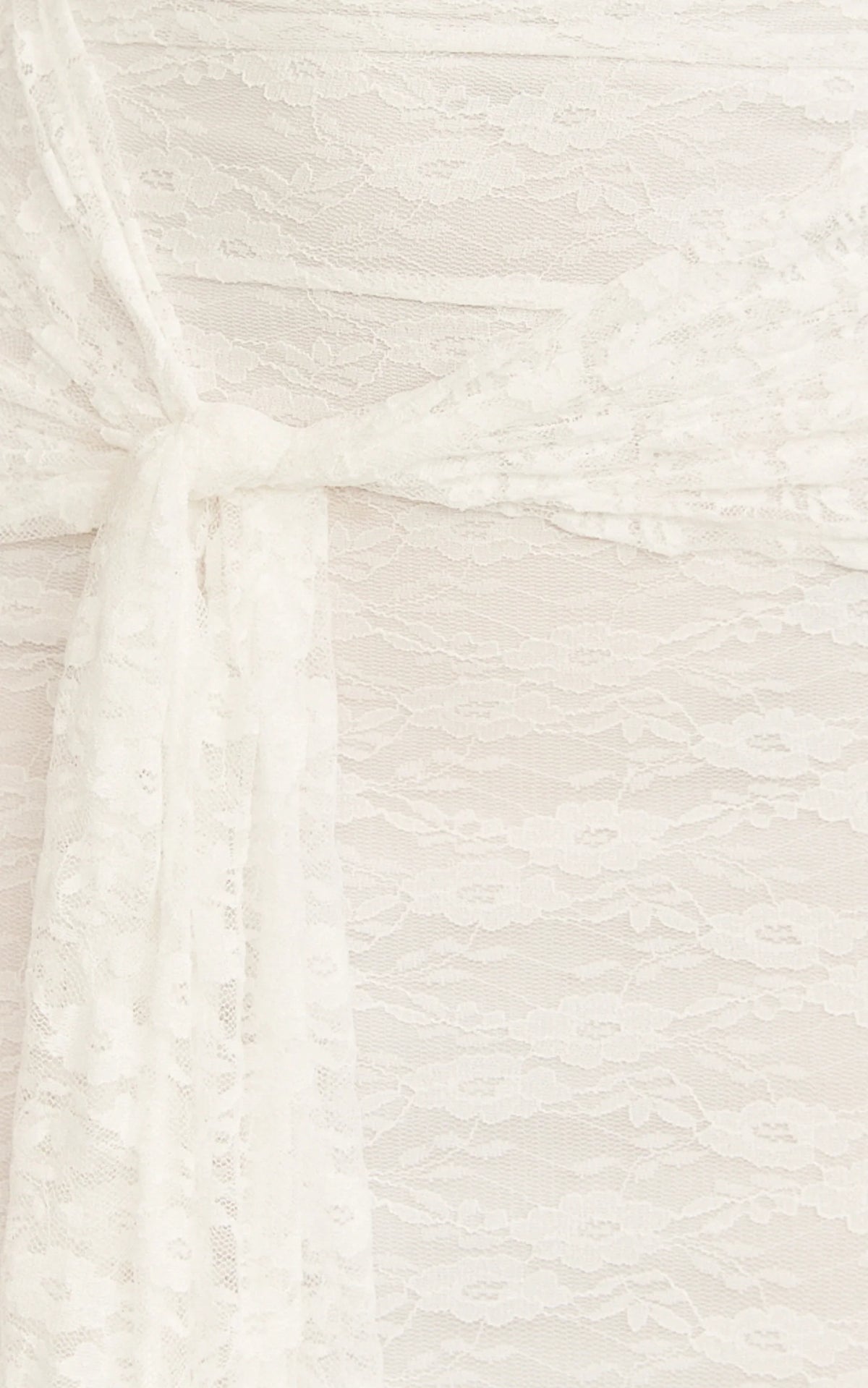 Melville Maxi Dress - Off Shoulder Long Sleeve Lace Dress in White