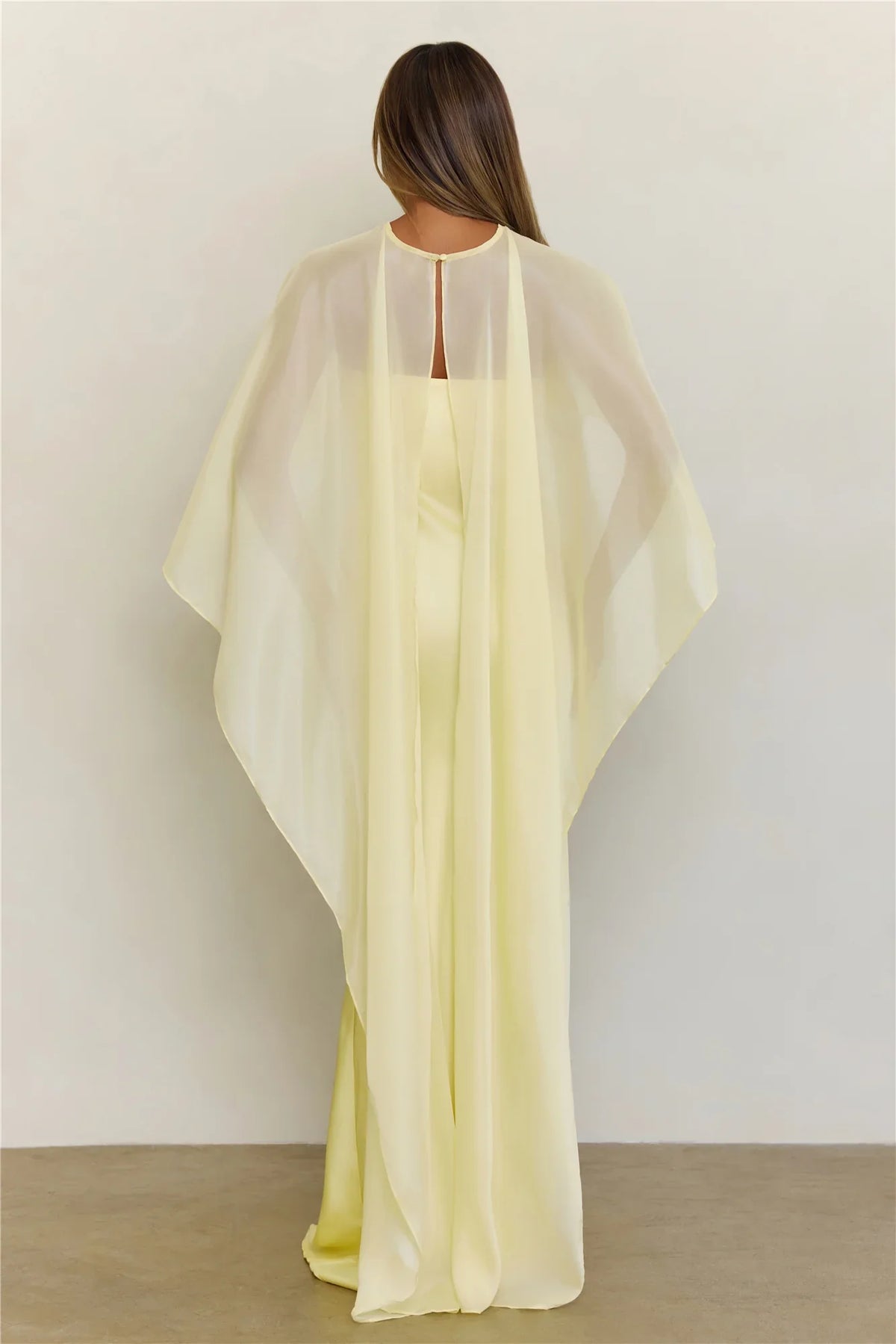 Love Locked In Sheer Overlay Maxi Dress Butter