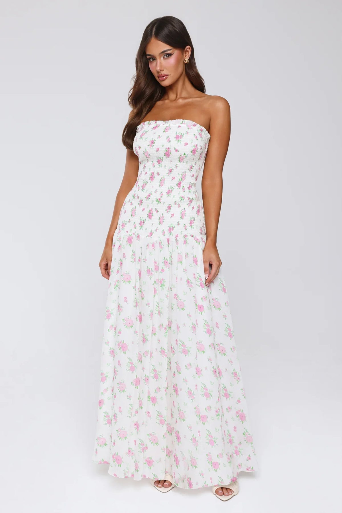 Fantasia Days Strapless Maxi Dress White