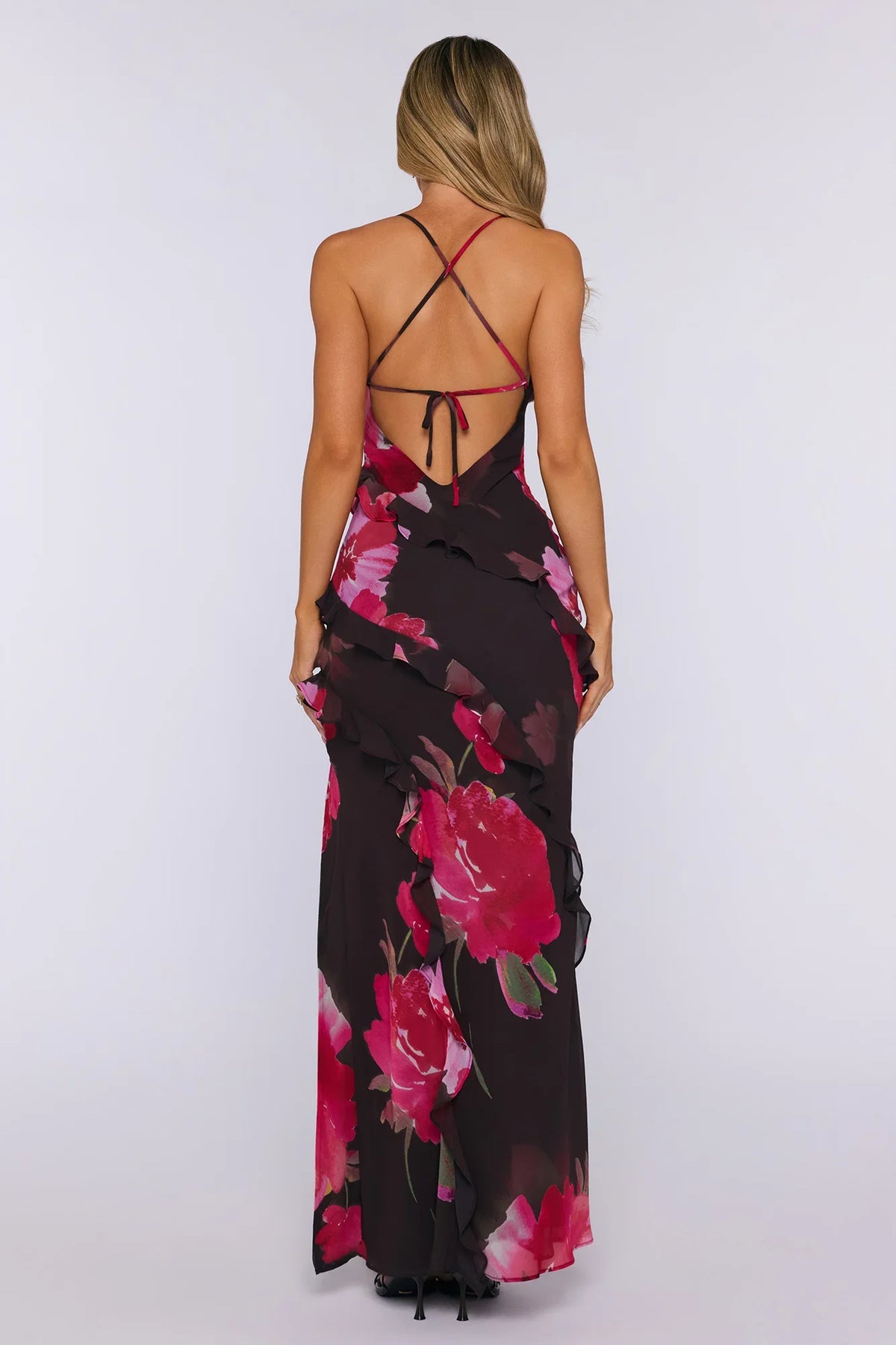Kissed By Sun Maxi Dress Jardin Floral Print