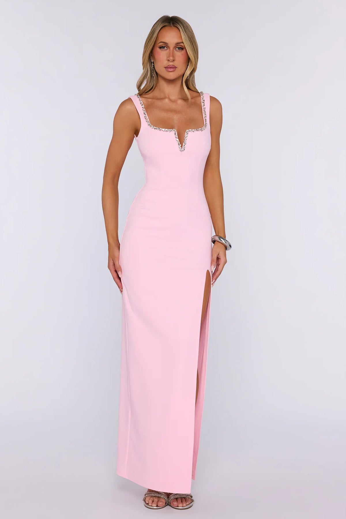 Exotic Soirée Maxi Dress Light Pink