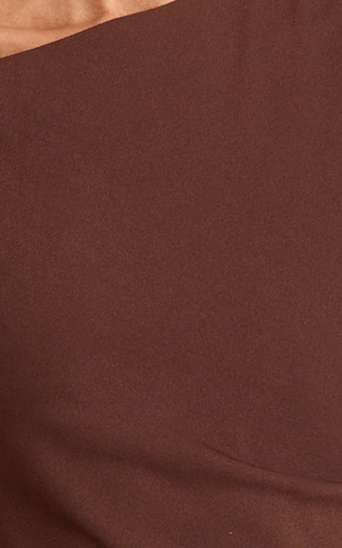 Vilma Mini Dress - One Shoulder Bodycon Dress in Chocolate