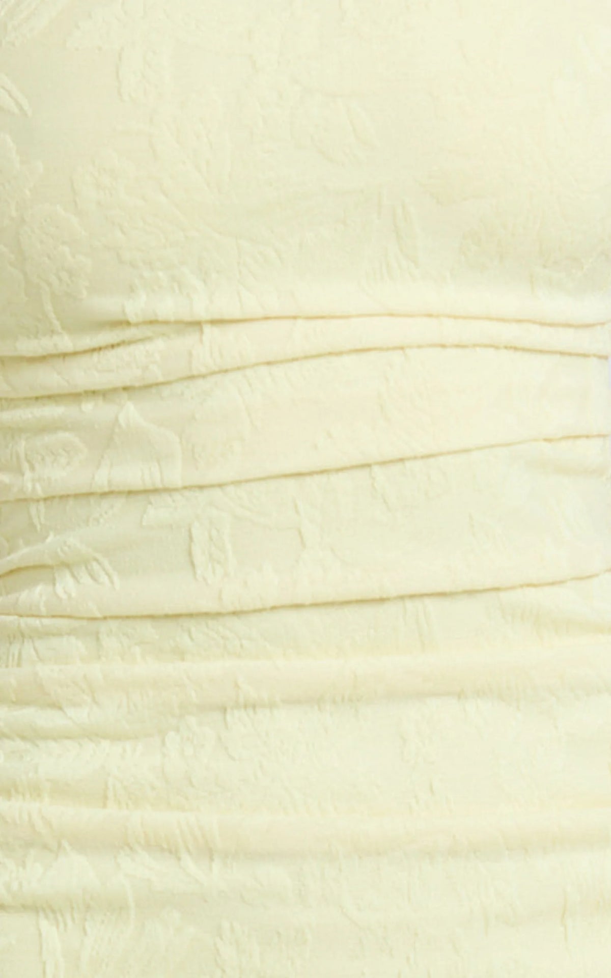 Kayrene Midi Dress - Strapless Bodycon Dress in Butter Yellow