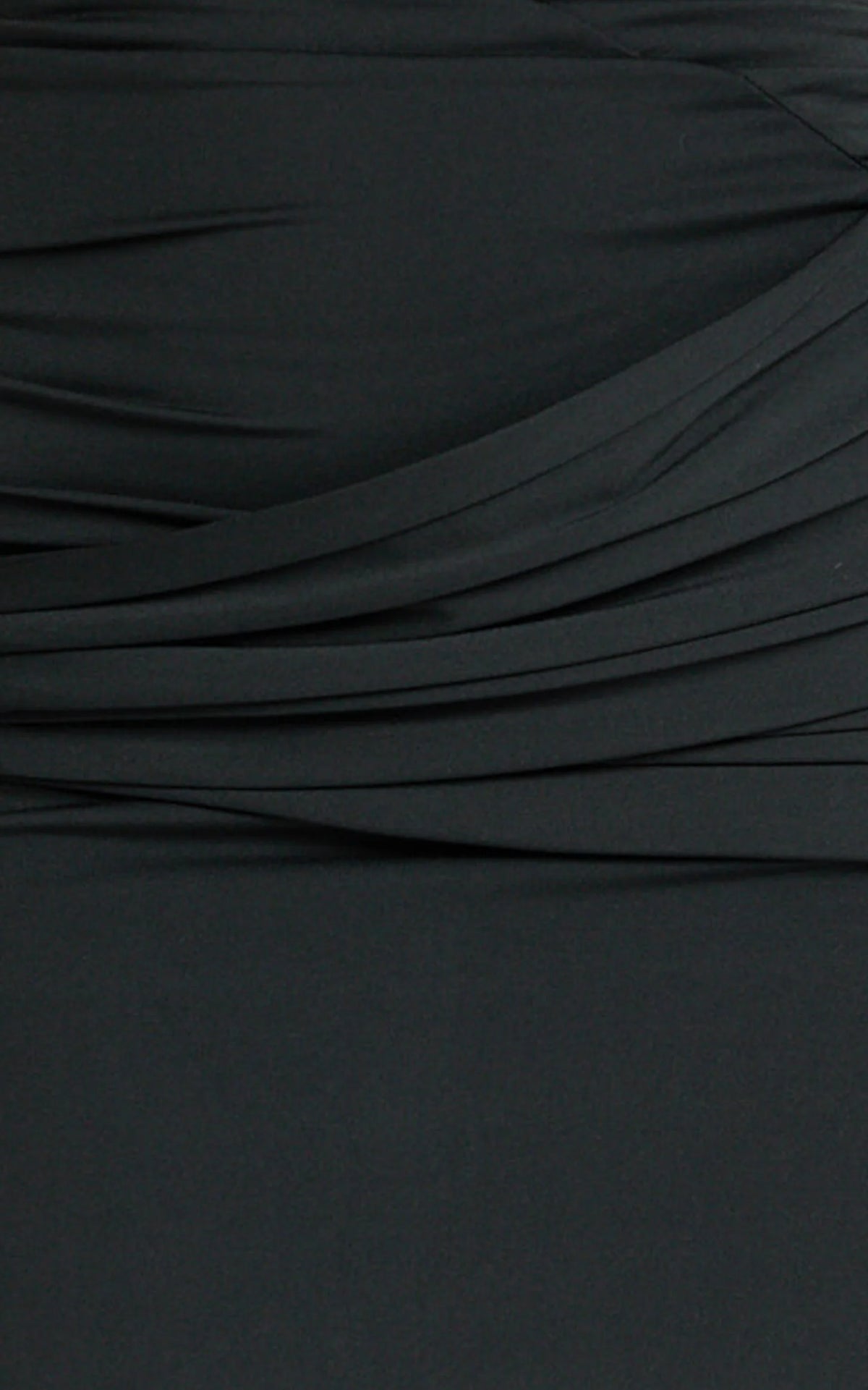 Ginny Maxi Dress - Asymmetric Neck Waist Tie Dress in Black