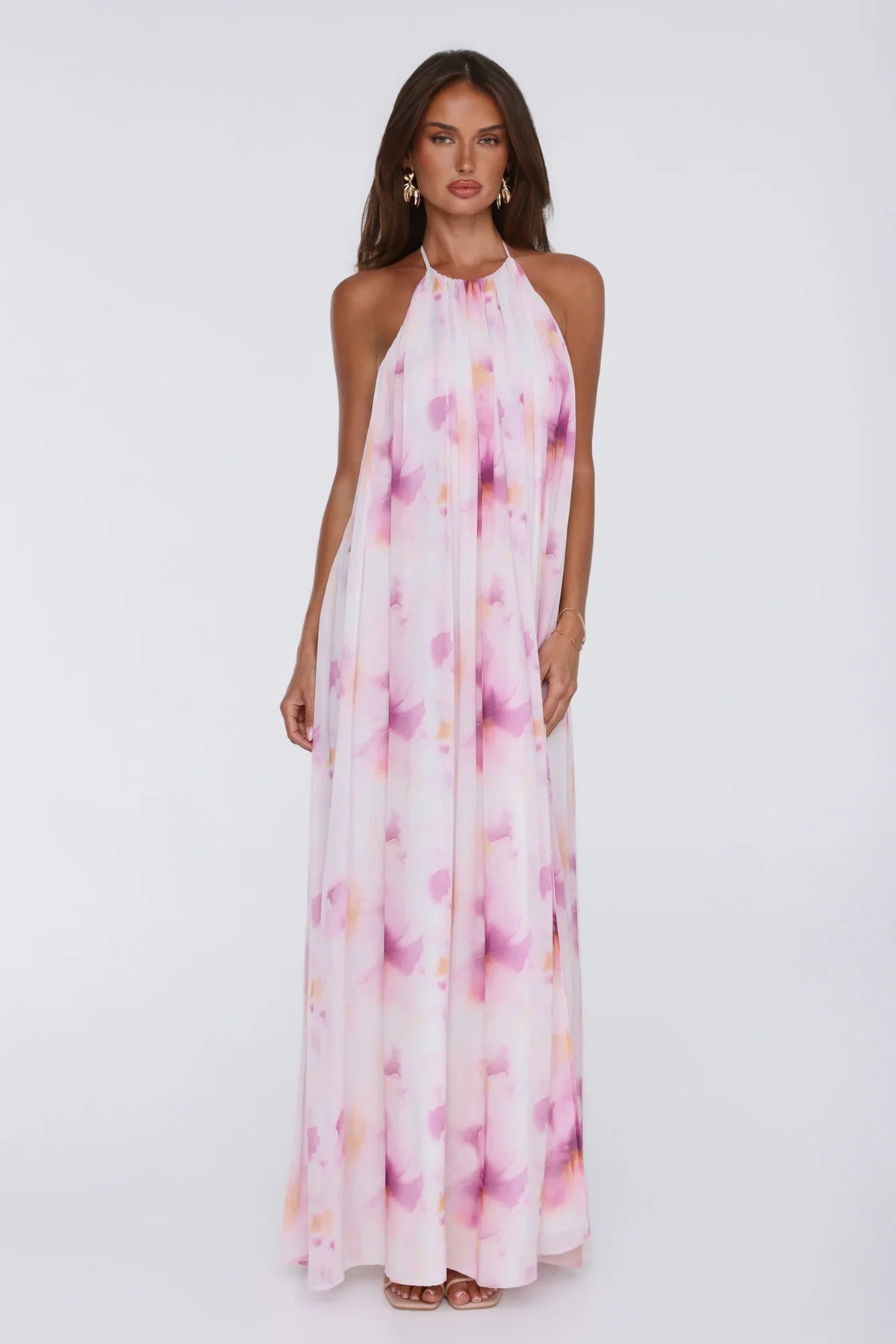 Radiant Queen Halter Maxi Dress Lilac