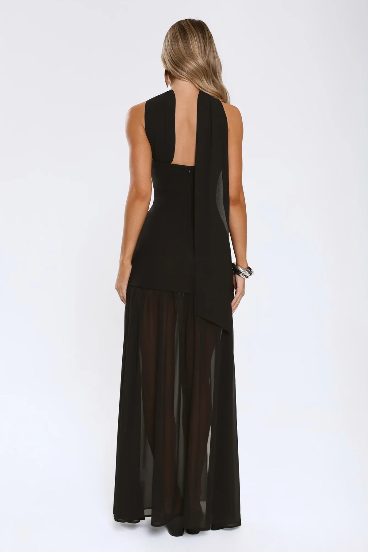 Formal Event Strapless Maxi Dress Black