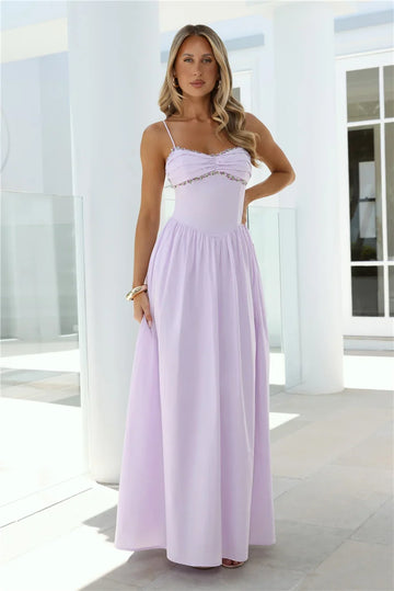 Happy Is Pretty Maxi Dress Lavender