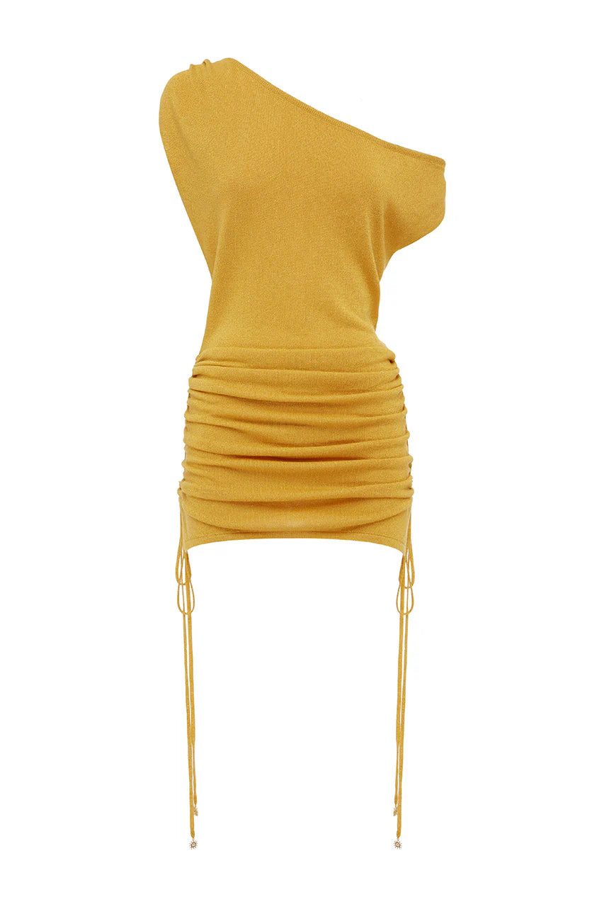 KELSA ONE SHOULDER MINI DRESS - MANGO
