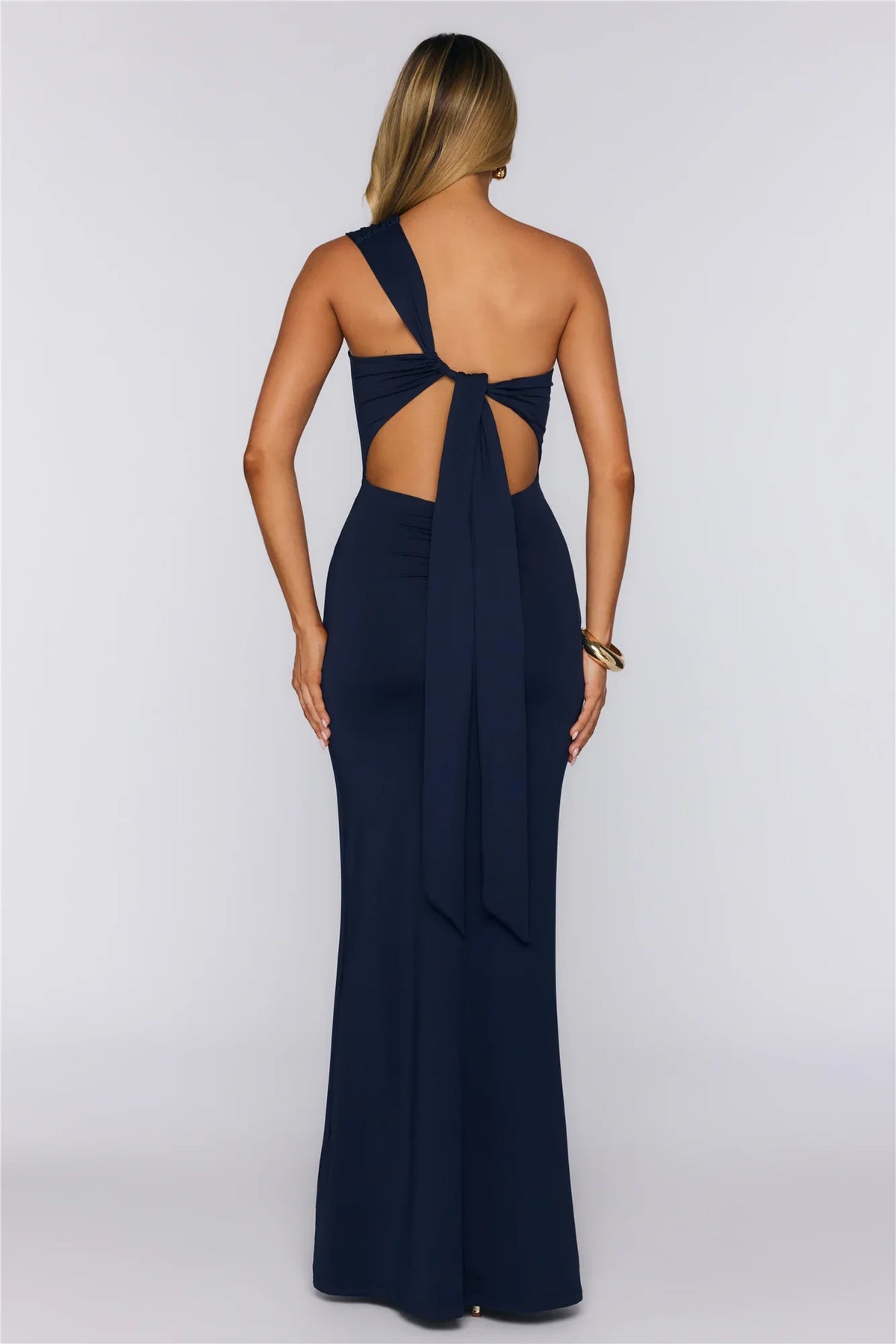 Dreamstate Dressing One Shoulder Maxi Dress Navy