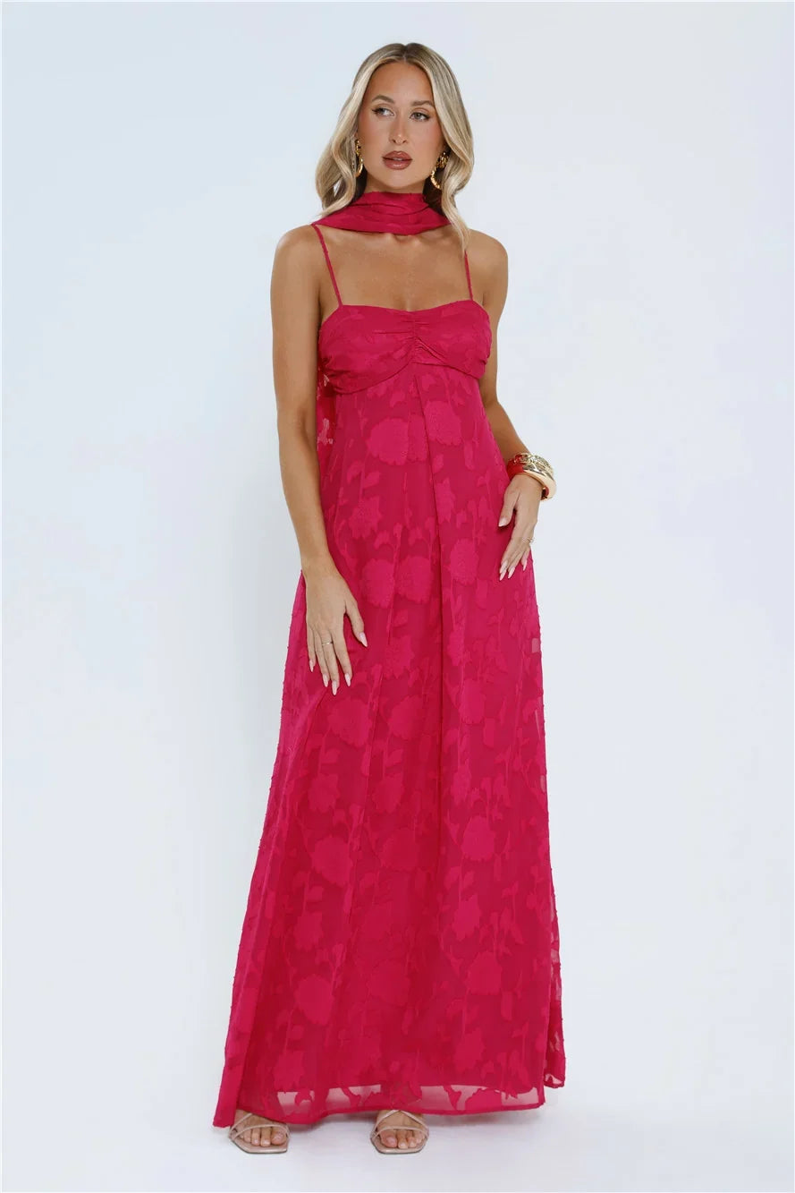 Flirt With Fire Maxi Dress Pink