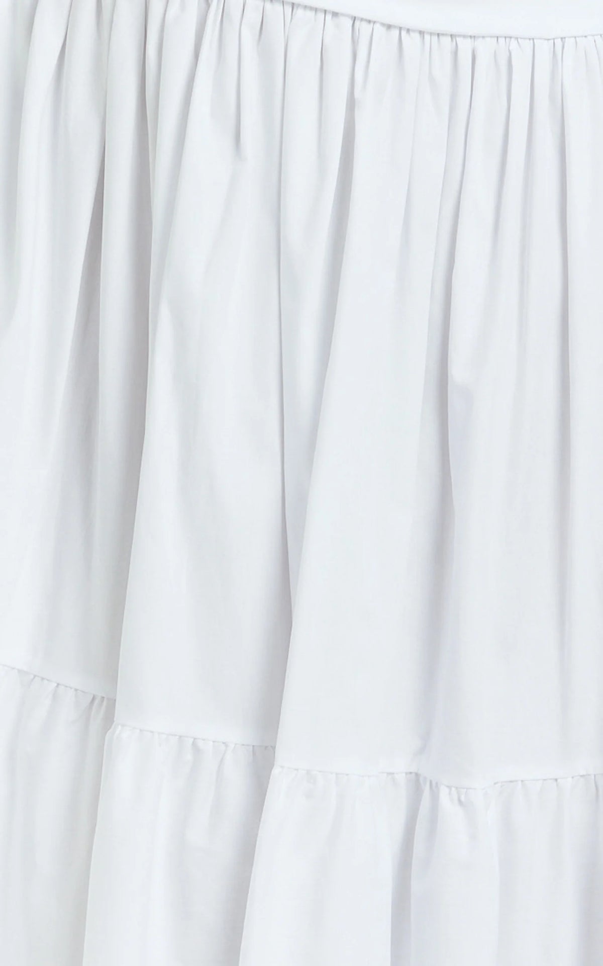 Dani Midi Dress - Asymmetrical Ruched Waisted in White