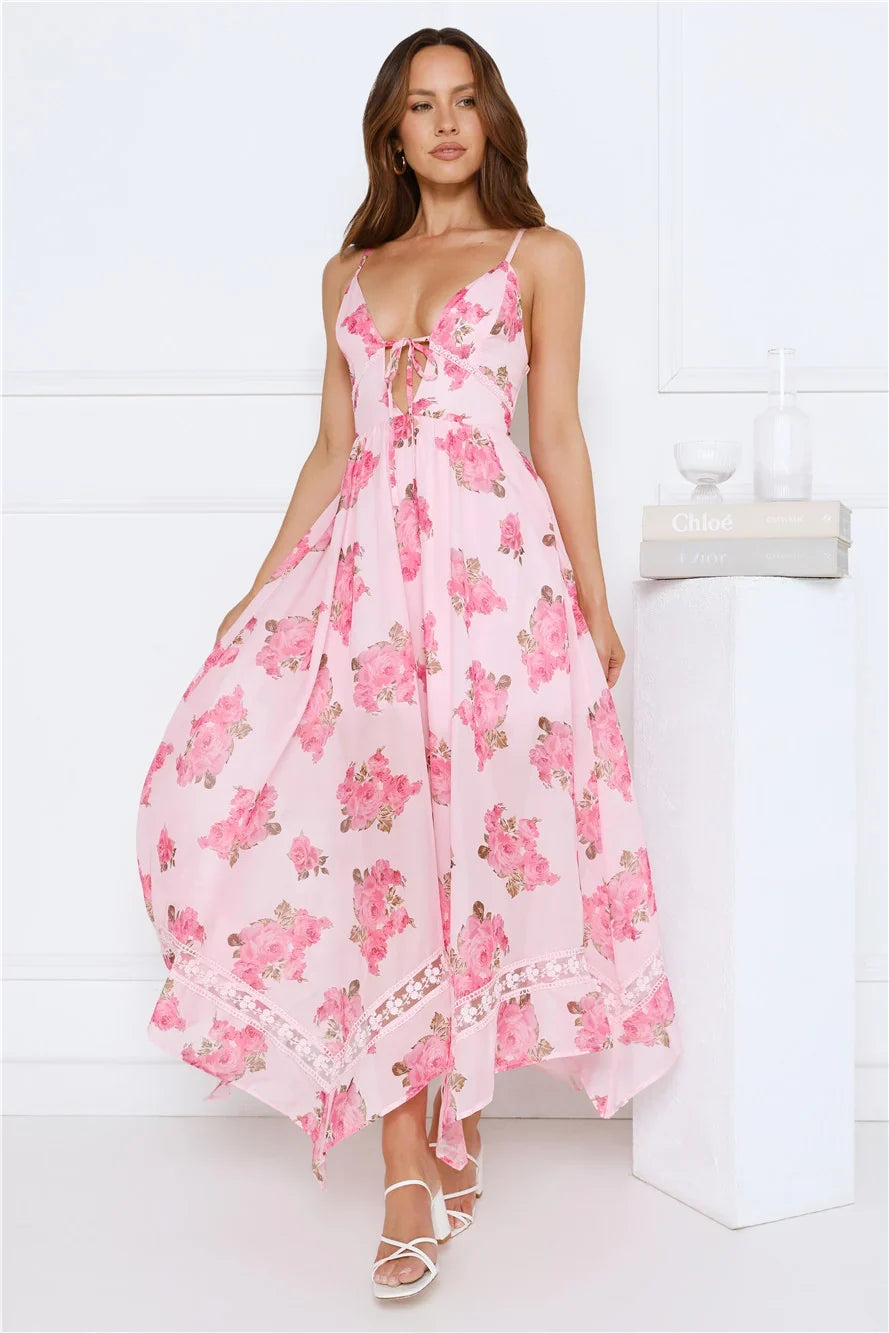 Fleur De Luxe Maxi Dress Pink
