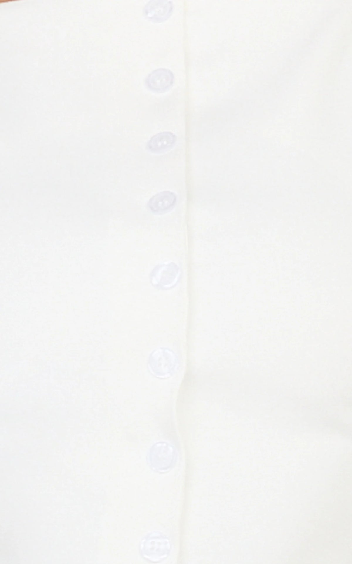 Adela Mini Dress - Mock Button Thru Boat Neck Dress in White