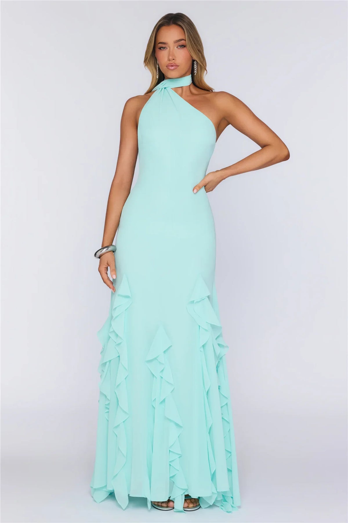 Prettiest Guest Wrap Neck Maxi Dress Sage