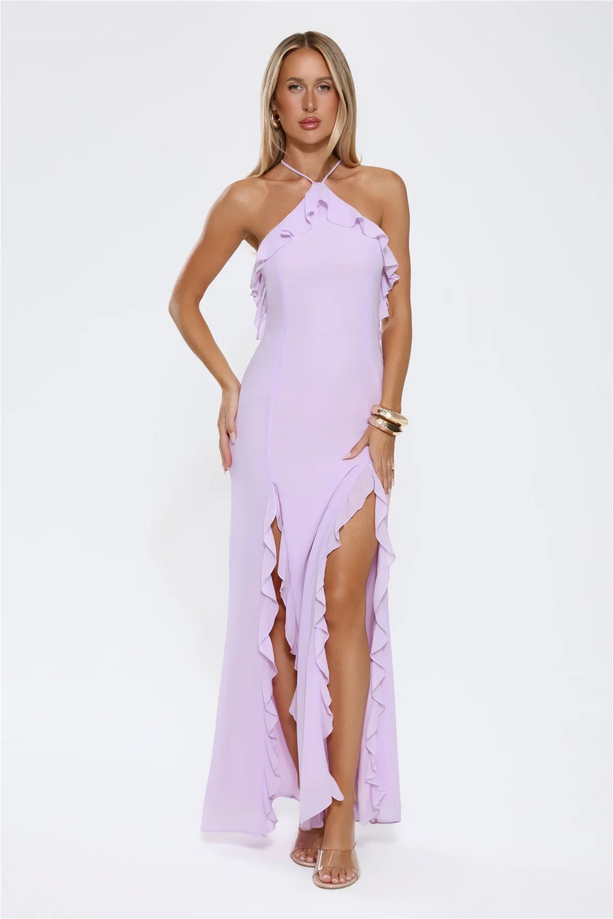 Showstopper Nights Maxi Dress Lilac