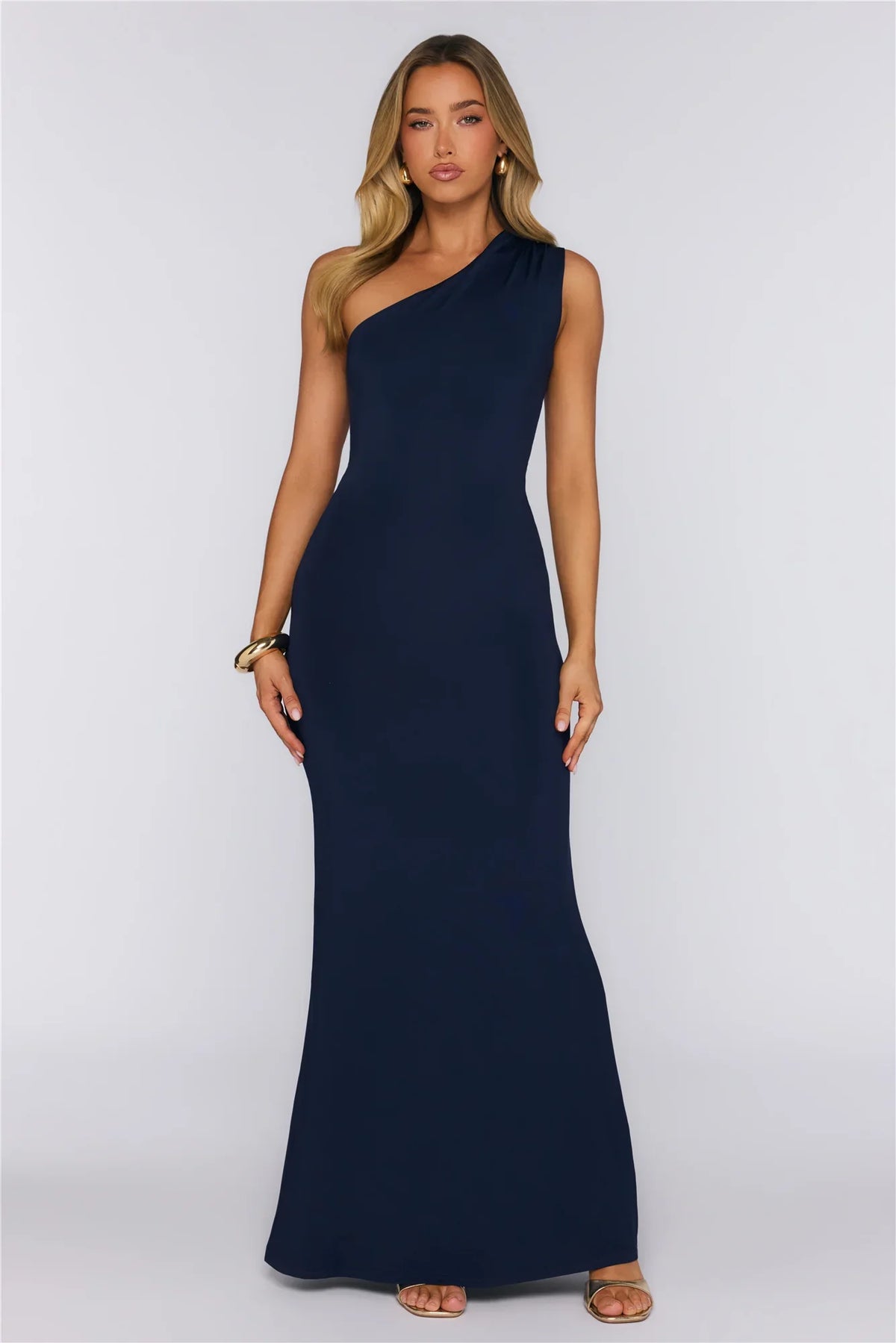 Dreamstate Dressing One Shoulder Maxi Dress Navy